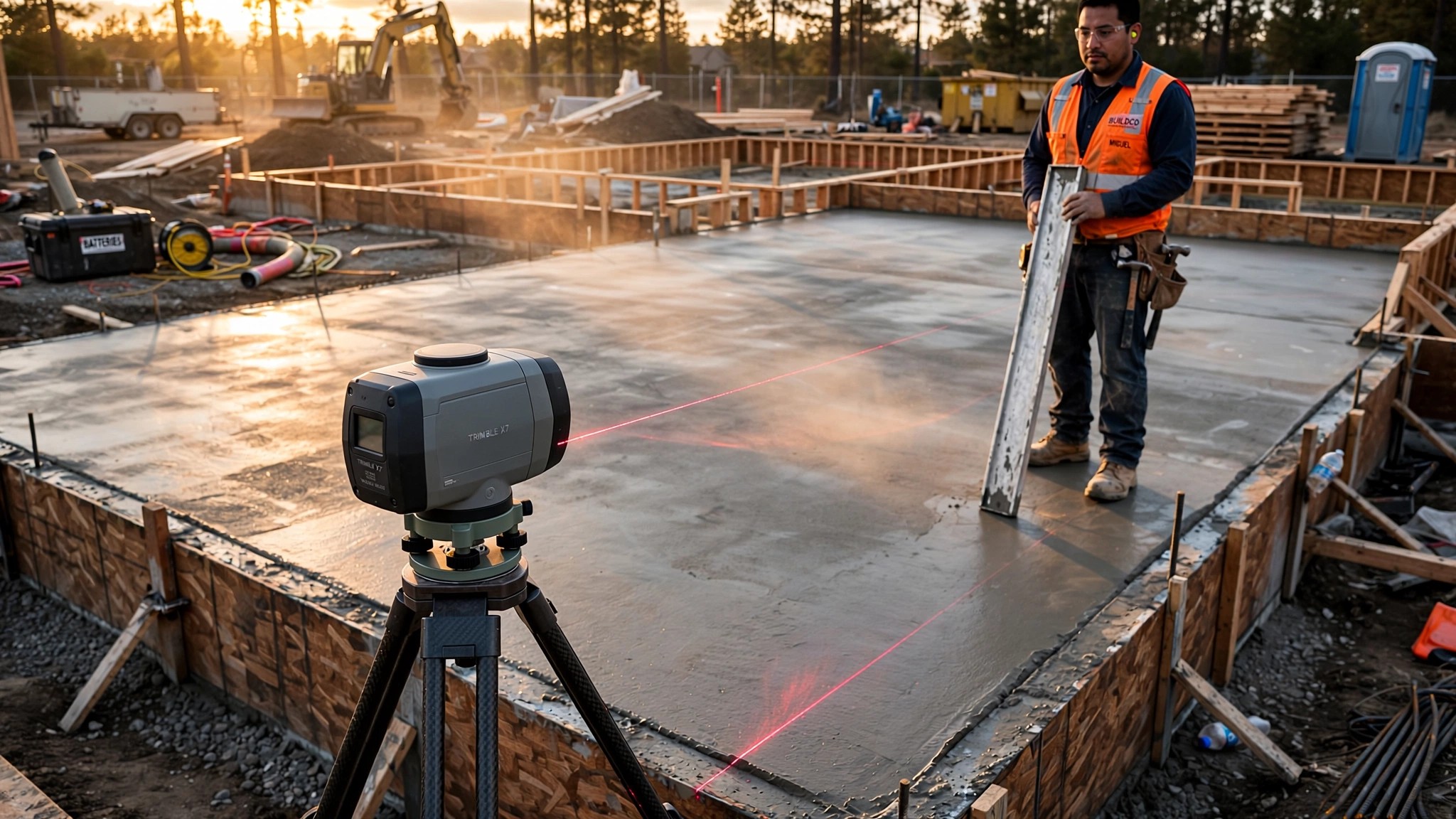 Your Foundation Guy Checked 2,000 Square Feet With a Ruler. The Laser Finished Before He Uncapped the Chalk.