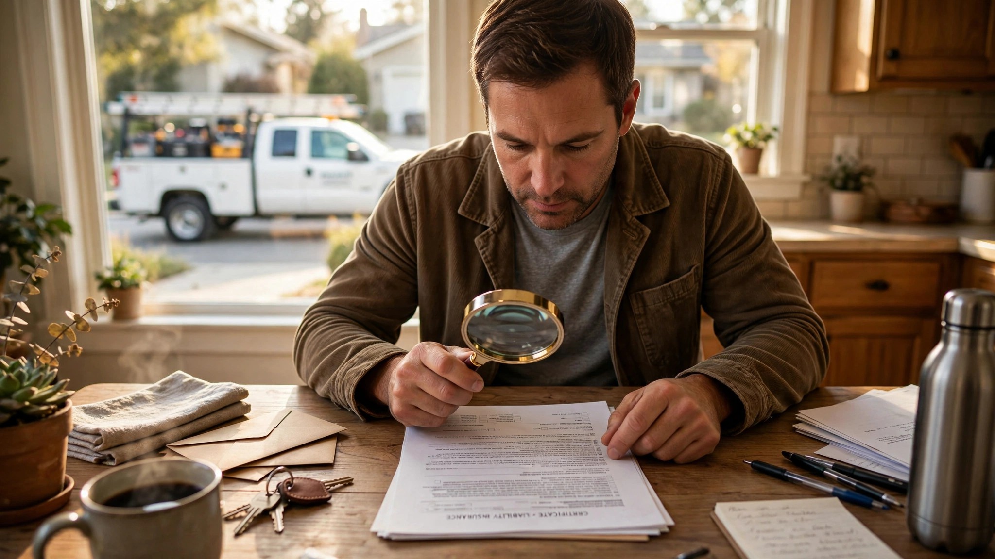 Your Contractor's Proof of Insurance Contains a Sentence That Says It Isn't Proof. An AI Catches That in Thirty Seconds. Nobody Built It for Your Kitchen Remodel.
